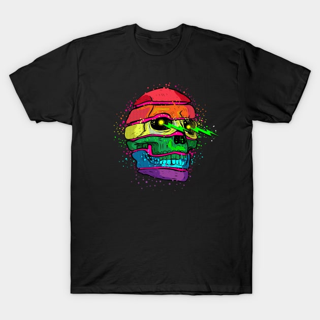 Rainbow LGBT Skull T-Shirt by TOKEBI